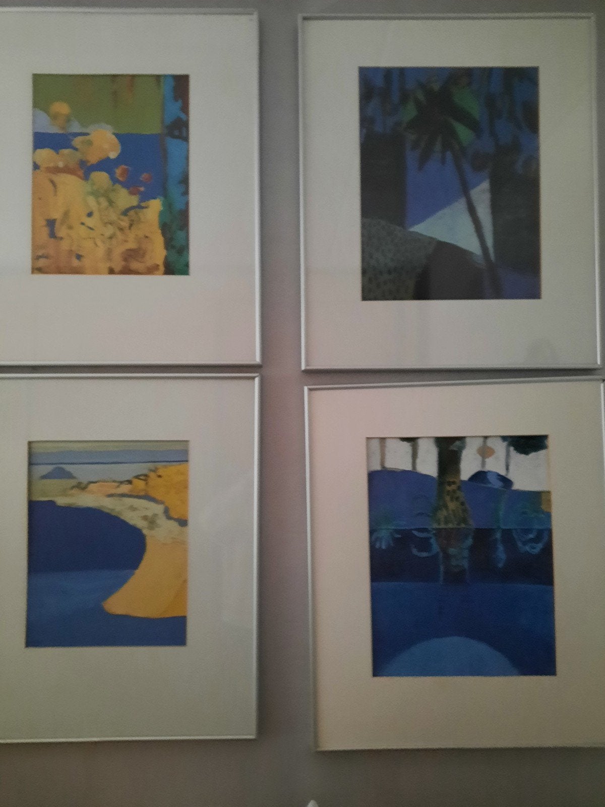 Jeroen Krabbé - Vier Zeefdrukken (1994), Papier/karton, Zeefdruk, Gesigneerd, Landschap