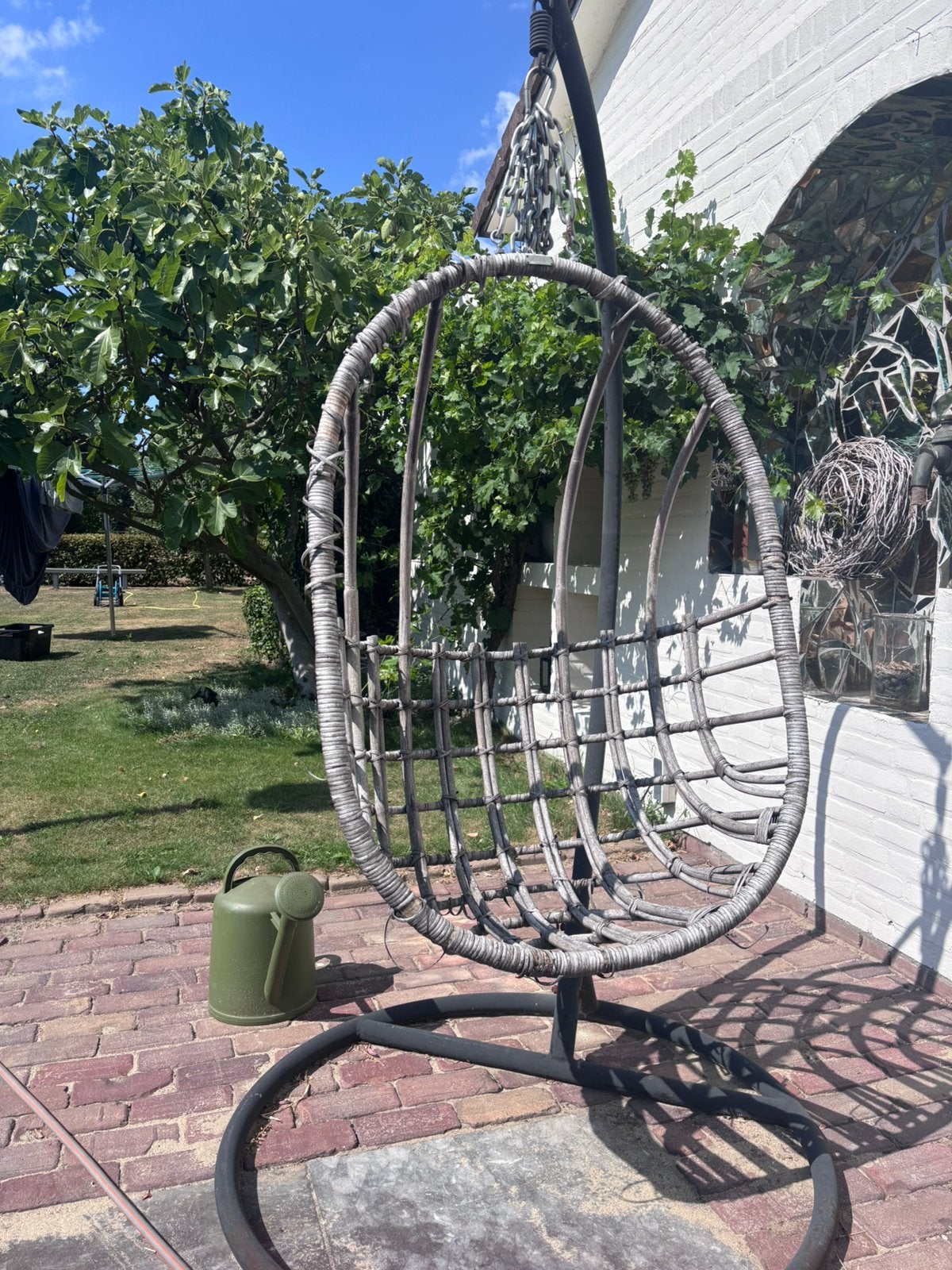 Sissy boy hangstoel, Tuin en Terras, Ophalen, Zo goed als nieuw, Rotan