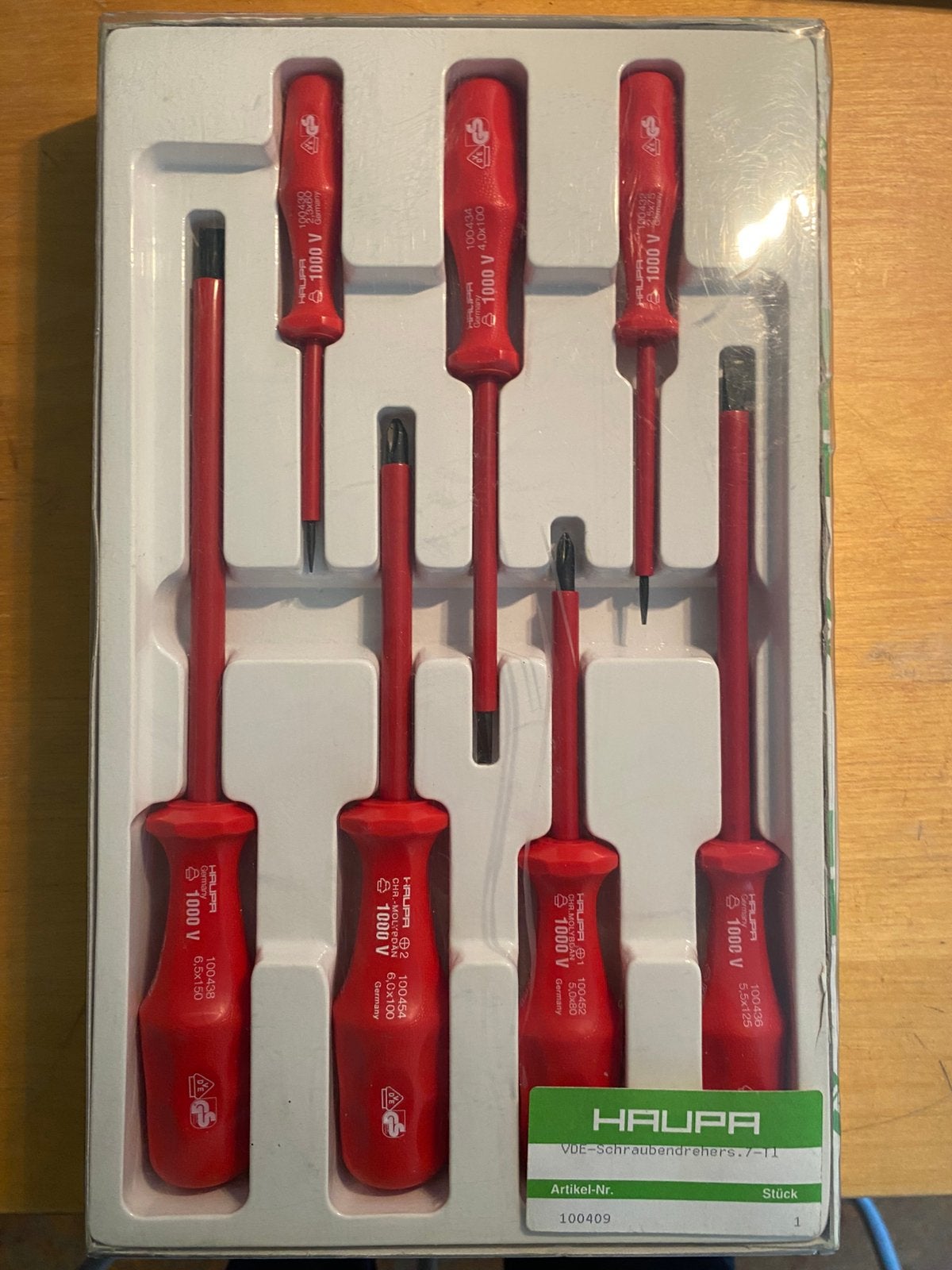 HAUPA VDE-schroevendraaierset 7-delig originele verpakking, Ophalen of Verzenden, Nieuw, Gereedschapsset, Overige merken
