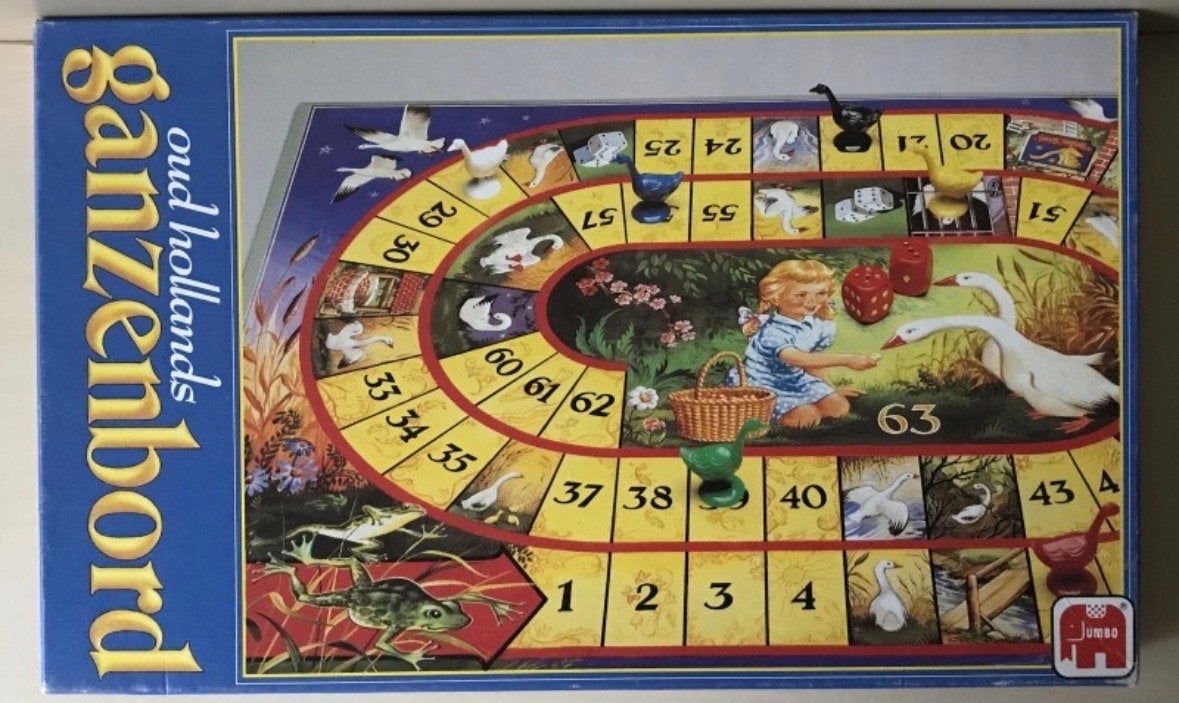 Oud Hollands Ganzenbord - Klassiek Bordspel van Jumbo, Hobby en Vrije tijd, Gezelschapsspellen | Bordspellen, Drie of vier spelers