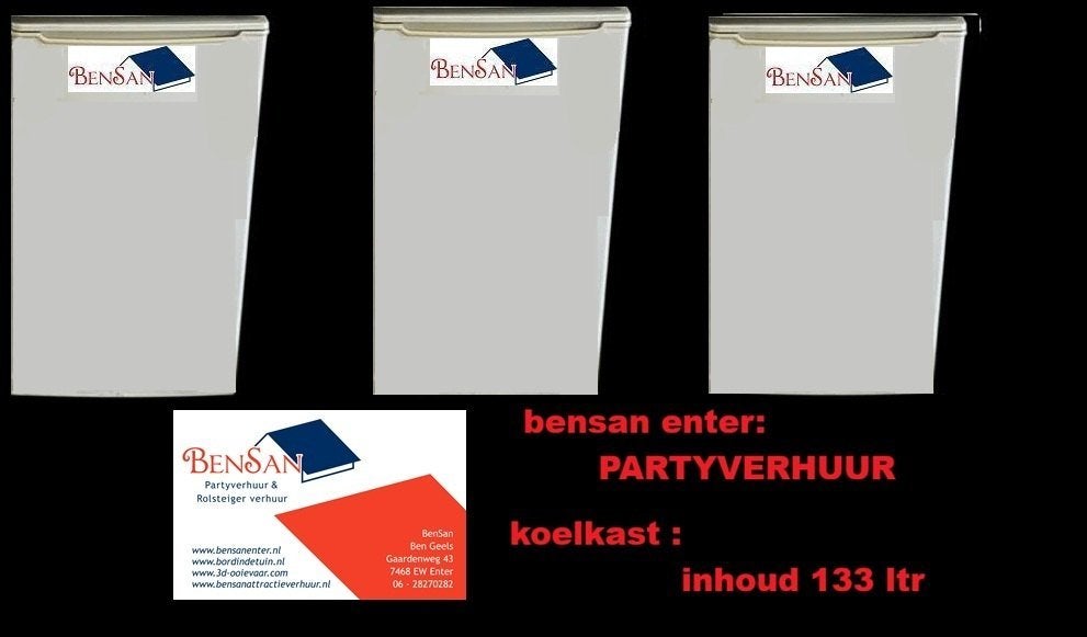 Koelkast tafelmodel koeling 133 ltr party feest bensan enter, Hobby en Vrije tijd, Ophalen, Zo goed als nieuw, Overige