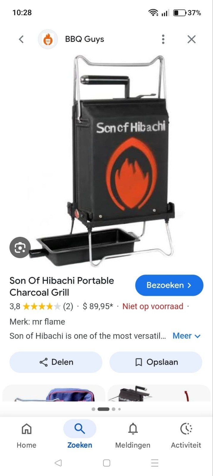 Te koop gevraagd Son of Hibachi Portable bbq., Ophalen of Verzenden, Zo goed als nieuw