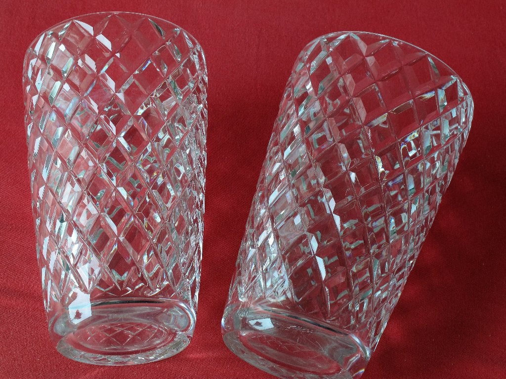 KRISTALGLAS VAZEN, GESLEPEN, Ophalen of Verzenden
