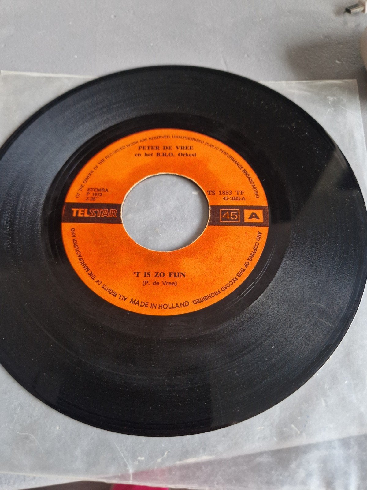 Peter de Vree  en het b.r.o orkest   T is zo fijn / vragen, Ophalen of Verzenden, Gebruikt, 7 inch, Nederlandstalig