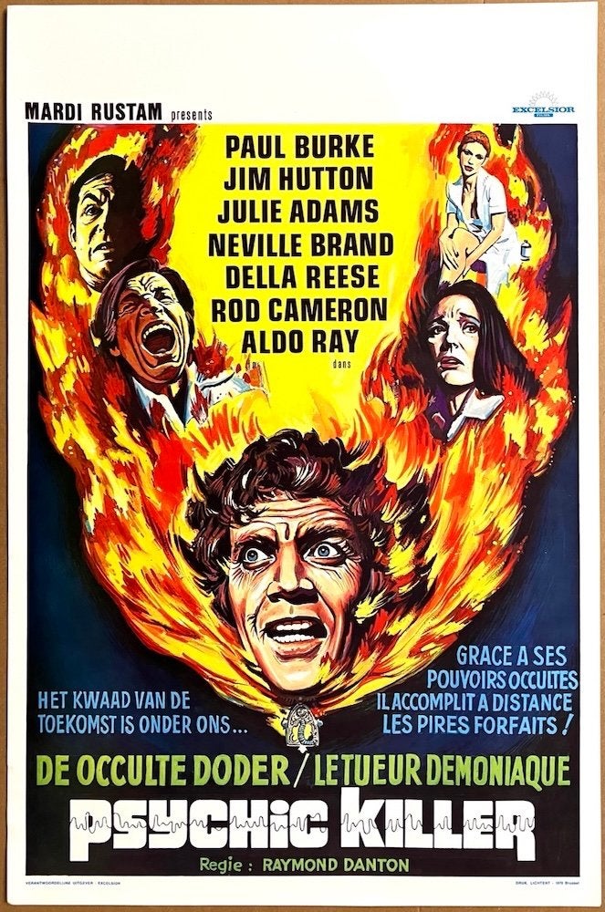 Psychic Killer (1975) - Originele filmposter, Verzenden, Gebruikt, A1 t/m A3, Film en Tv