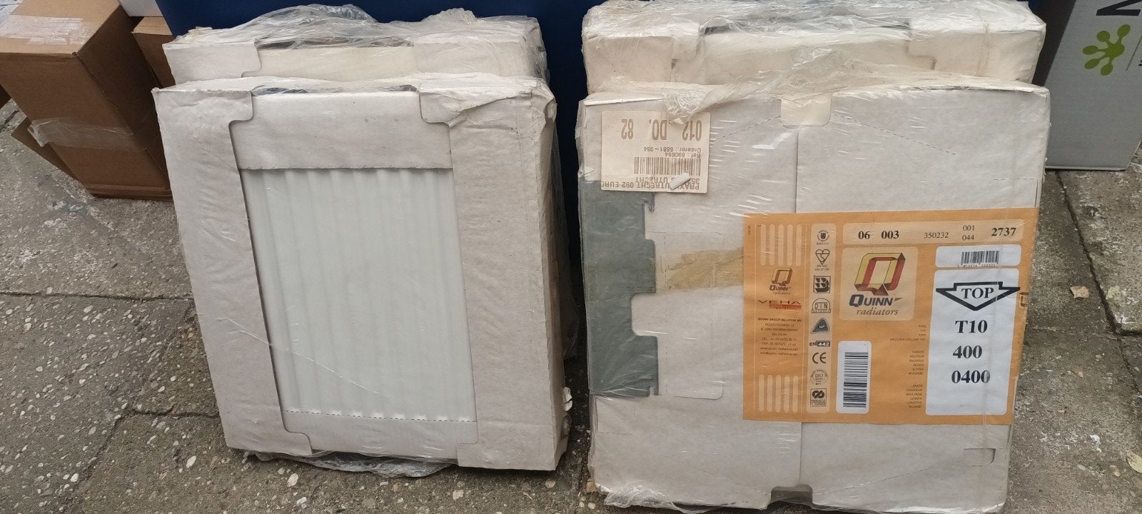 4 x Kleine radiator / CV T10 40 x 40 cm creme NIEUW, Ophalen, 30 tot 80 cm, Radiator, Nieuw
