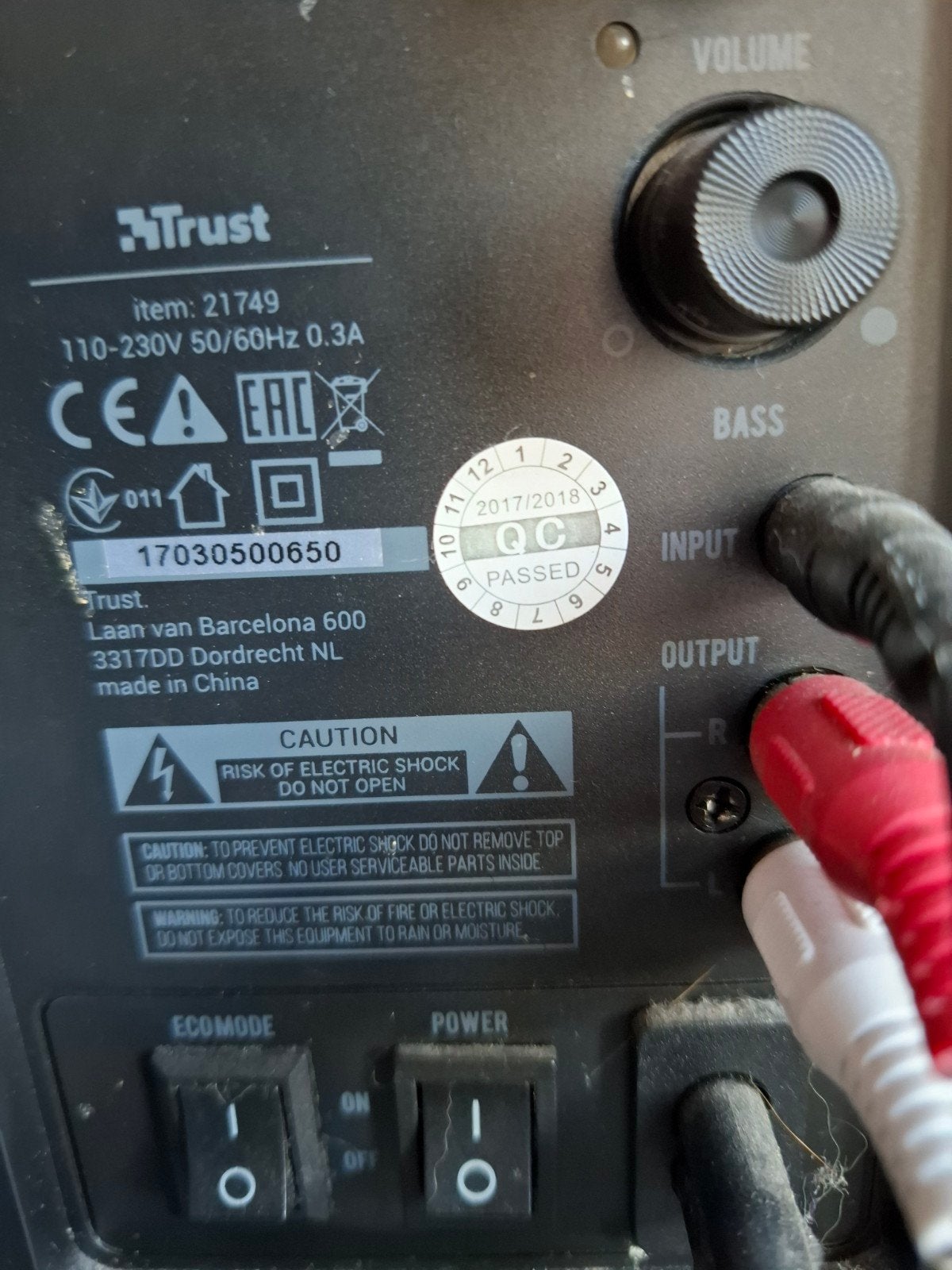 Trust 2.1 Speakerset - Goed Geluid, Prima Staat, Gebruikt, Speakerset, AUX-ingang, Ophalen