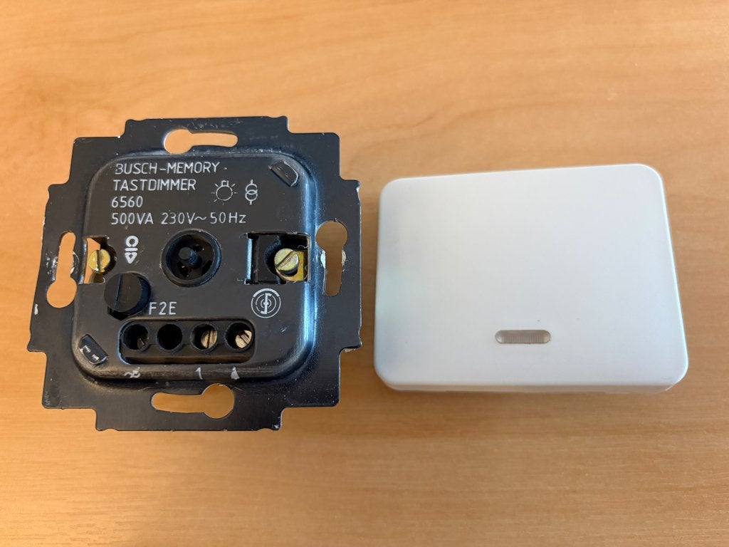 Busch-Jaeger 6560 dimmer, compleet met bedieningselement, Ophalen of Verzenden, Gebruikt, Busch-Jaeger, Dimmer