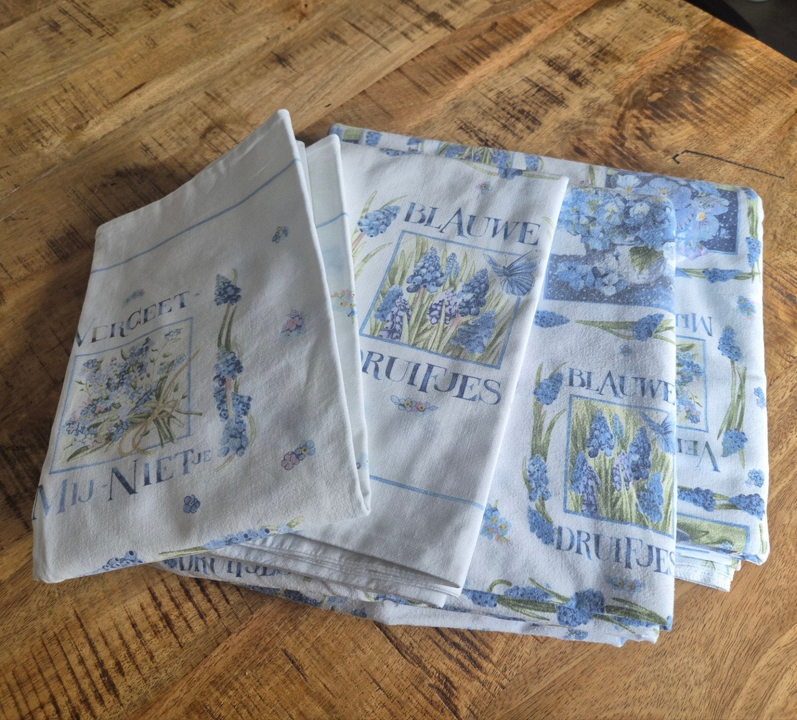 Marjolein Bastin dekbedovertrek vergeet-mij-nietje, Gebruikt, Eenpersoons, Blauw, Dekbedovertrek