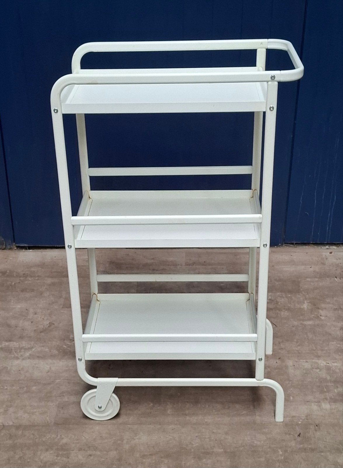 Vintage serveerwagen Ikea Sunnersta, Huis en Inrichting, Ophalen, IKEA, Metaal, Wit