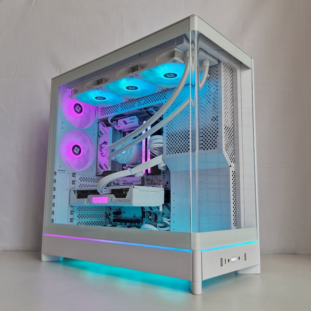 RX 9060 XT 16G, Ryzen 7500F | Fishtank PC Wit, StellaPCs, Virtual Reality, Nieuw, Ophalen of Verzenden