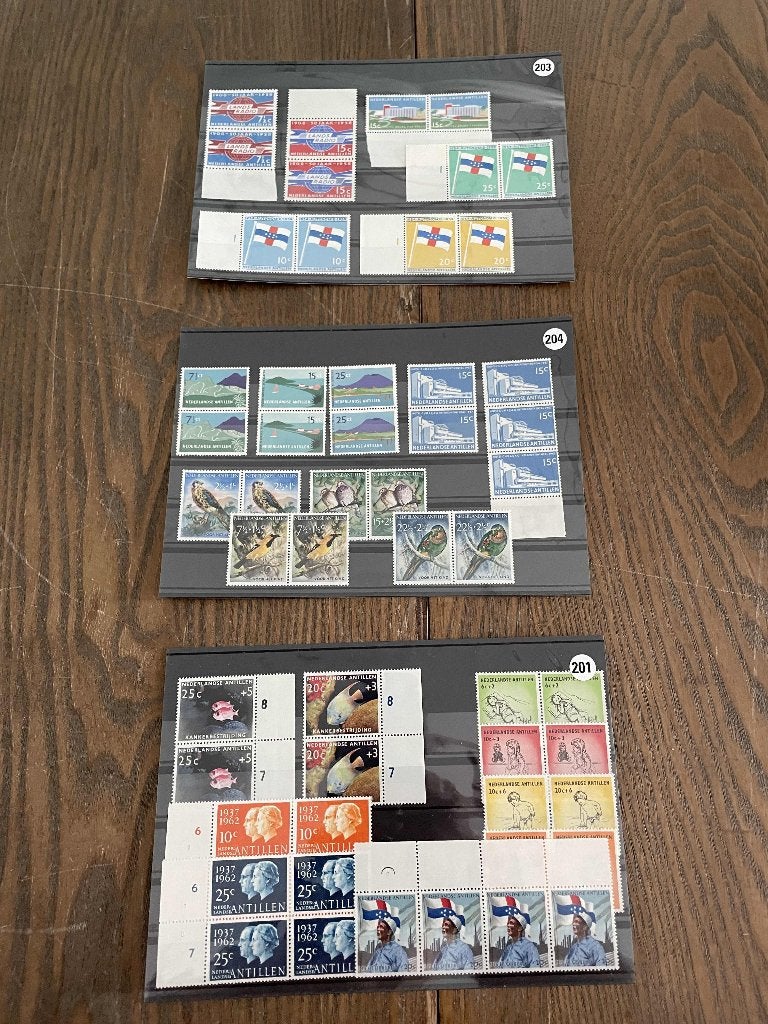 postzegels Nederlandse Antillen blokken kaart 201/203/204, Verzenden, Postfris