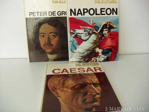Biografieën met prachtige prenten. Ceasar en Peter de Grote., Ophalen of Verzenden