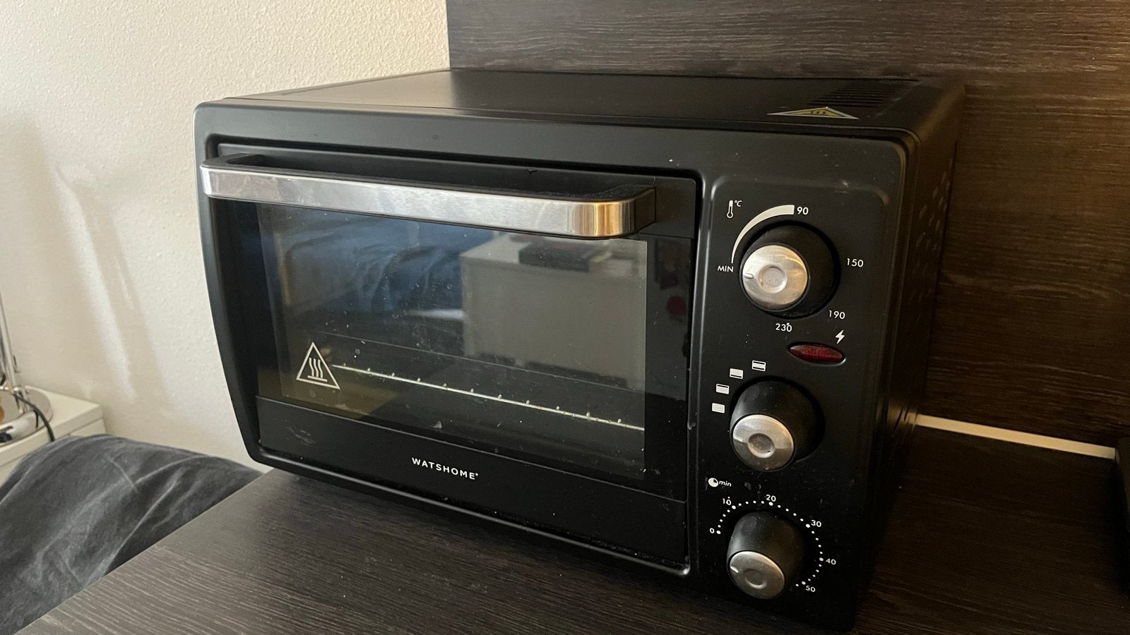 Mini-oven - Zwart - 44x28x28cm - Werkt perfect, Ophalen, Minder dan 45 cm, Mini-oven, Gebruikt