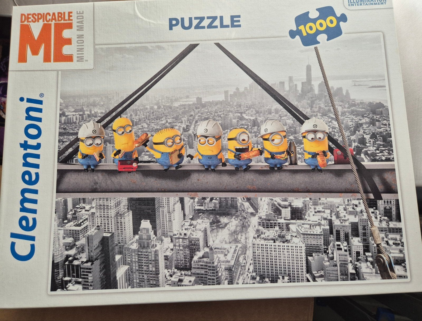Minions Clementoni 1000 stukjes legpuzzel - 1x gelegd, Ophalen, 500 t/m 1500 stukjes, Zo goed als nieuw, Legpuzzel