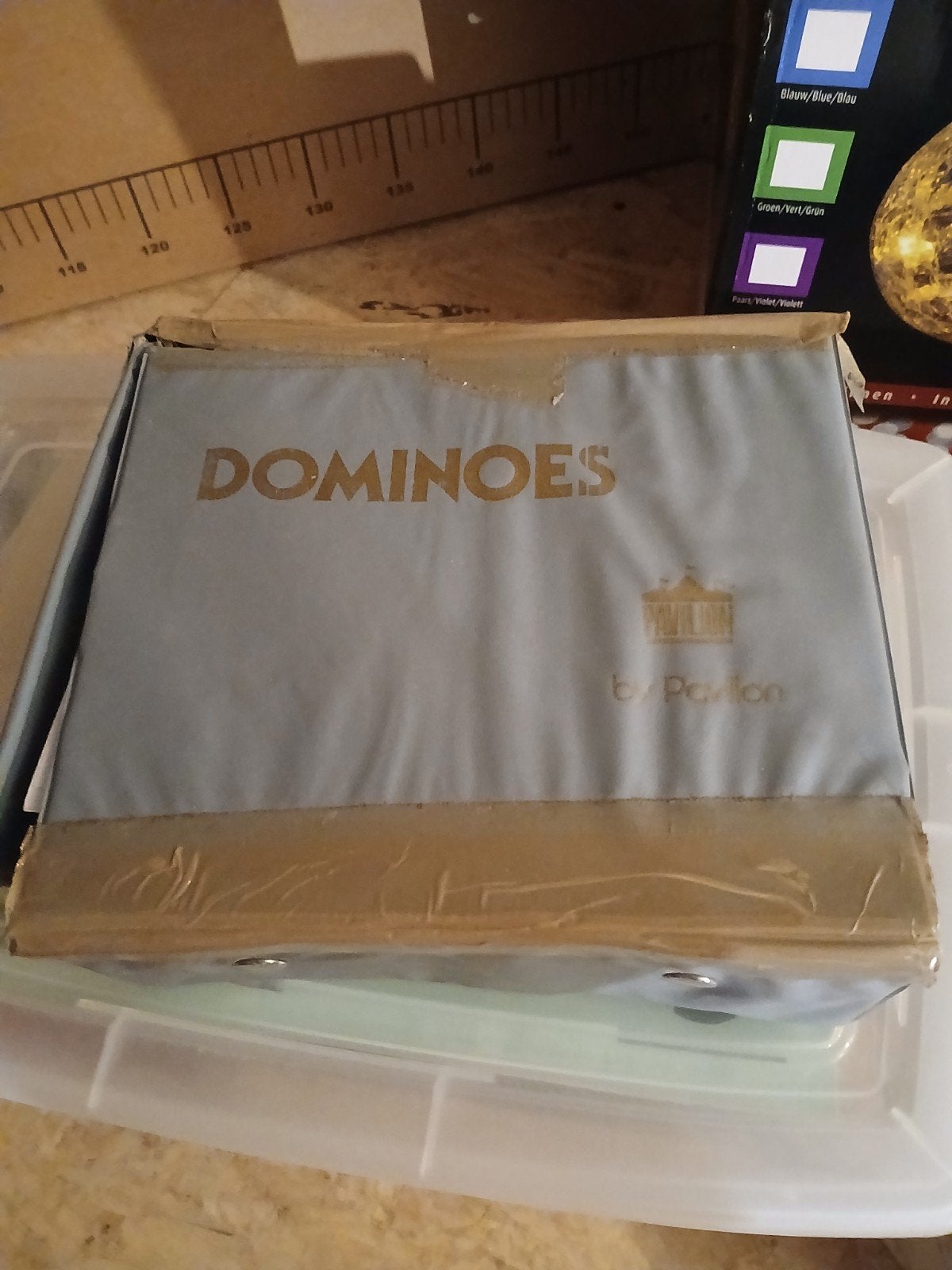 Oud Dominoes spel - Compleet met handleiding en doos, Hobby en Vrije tijd, Gezelschapsspellen | Bordspellen, Een of twee spelers