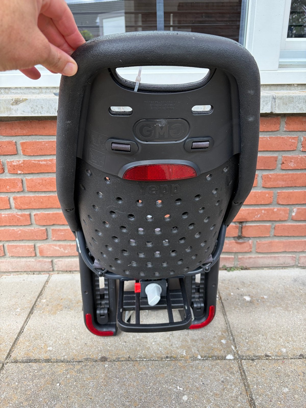 Yepp Achterzitje voor fiets - Zwart, Fietsen en Brommers, Fietsaccessoires | Fietsstoeltjes, Ophalen, Achterzitje, 9 t/m 36 kg