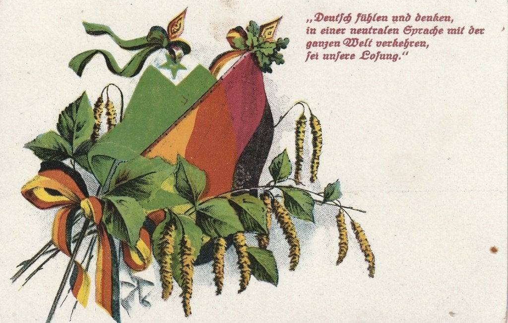 ESPERANTO VERENIGING BEGIN 1900 ZEER MOOIE OUDE KAART KN515, Verzamelen, Ophalen of Verzenden, 1920 tot 1940, Ongelopen, Overige thema's