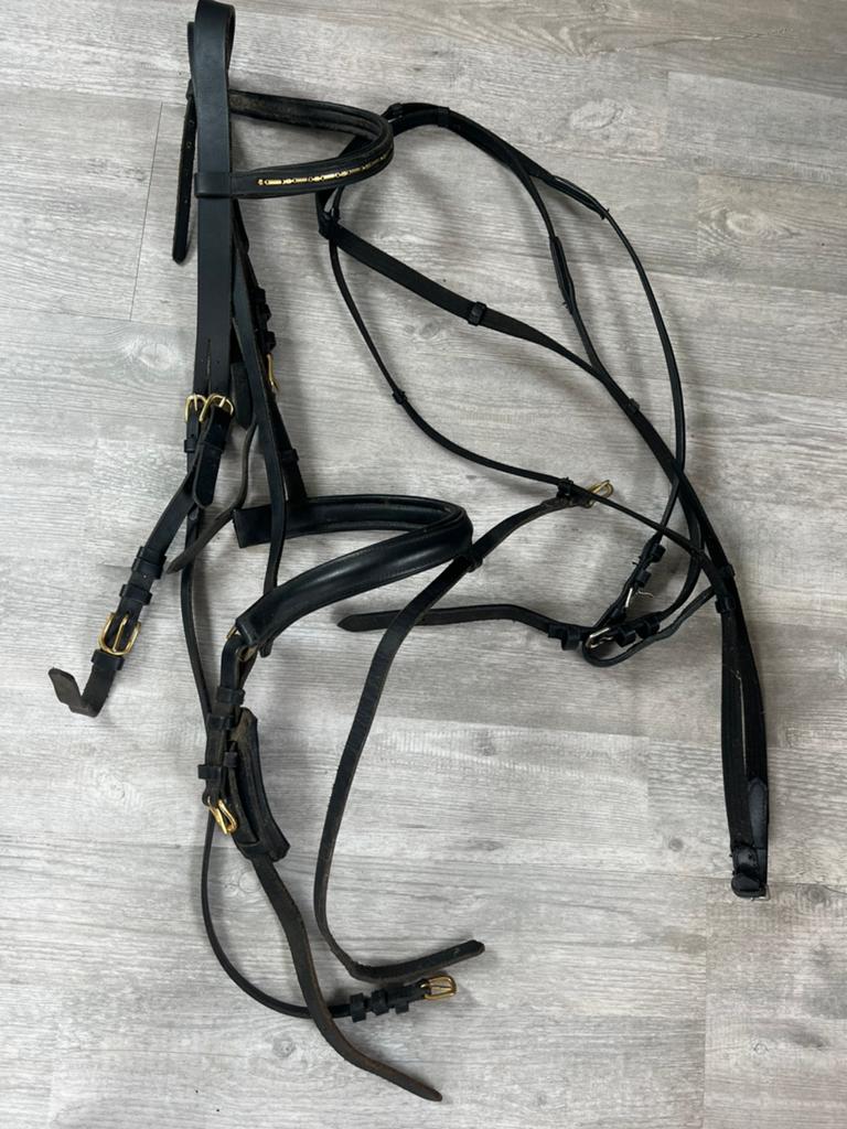 Leren hoofdstel maat pony/kleine Cob, Dieren en Toebehoren, Paarden en Pony's | Hoofdstellen en Tuigage, Ophalen of Verzenden