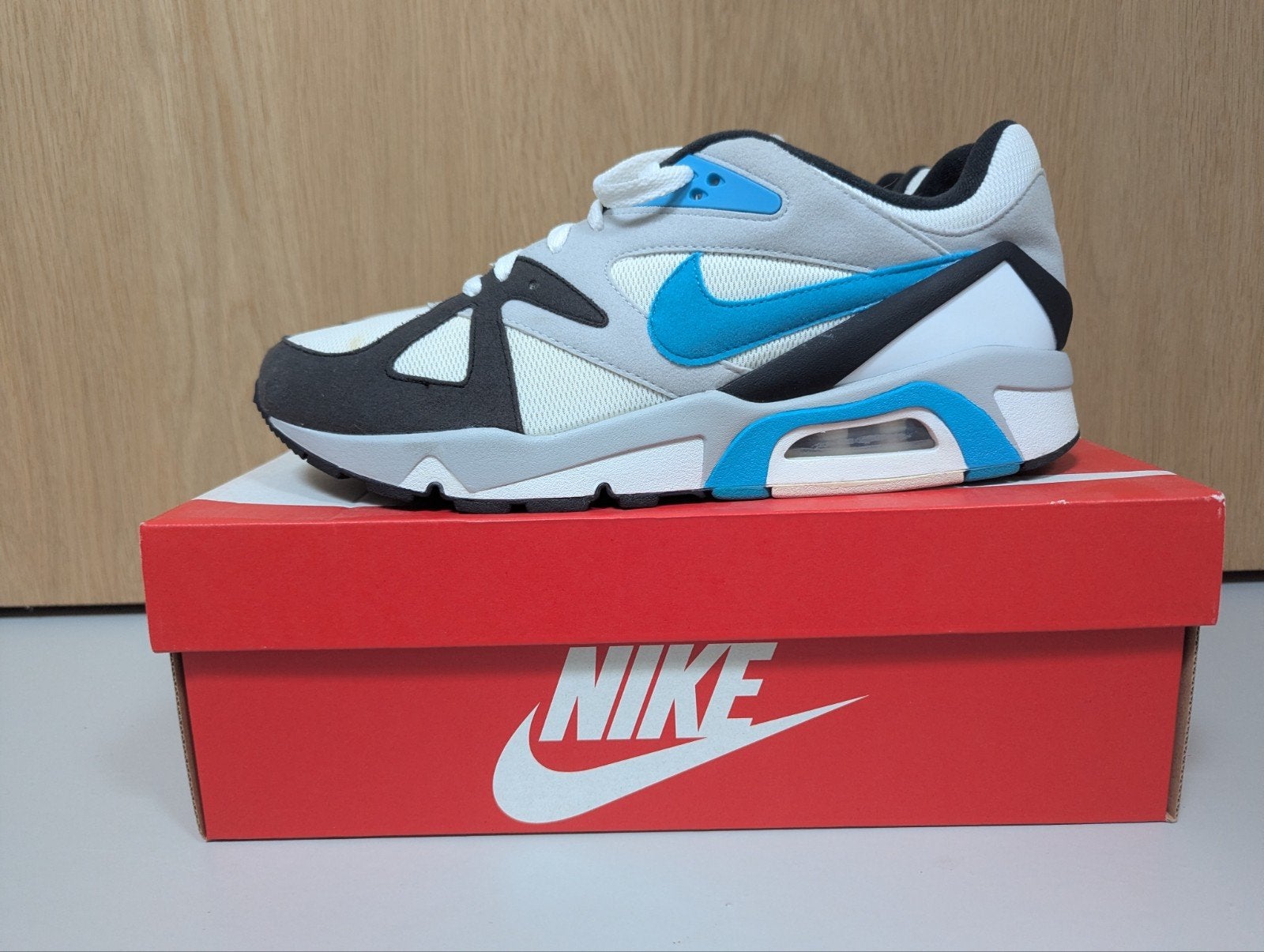 Nike Air Structure OG - White Neo Teal - Maat 45, Overige kleuren, Nike, Ophalen of Verzenden, Sneakers of Gympen