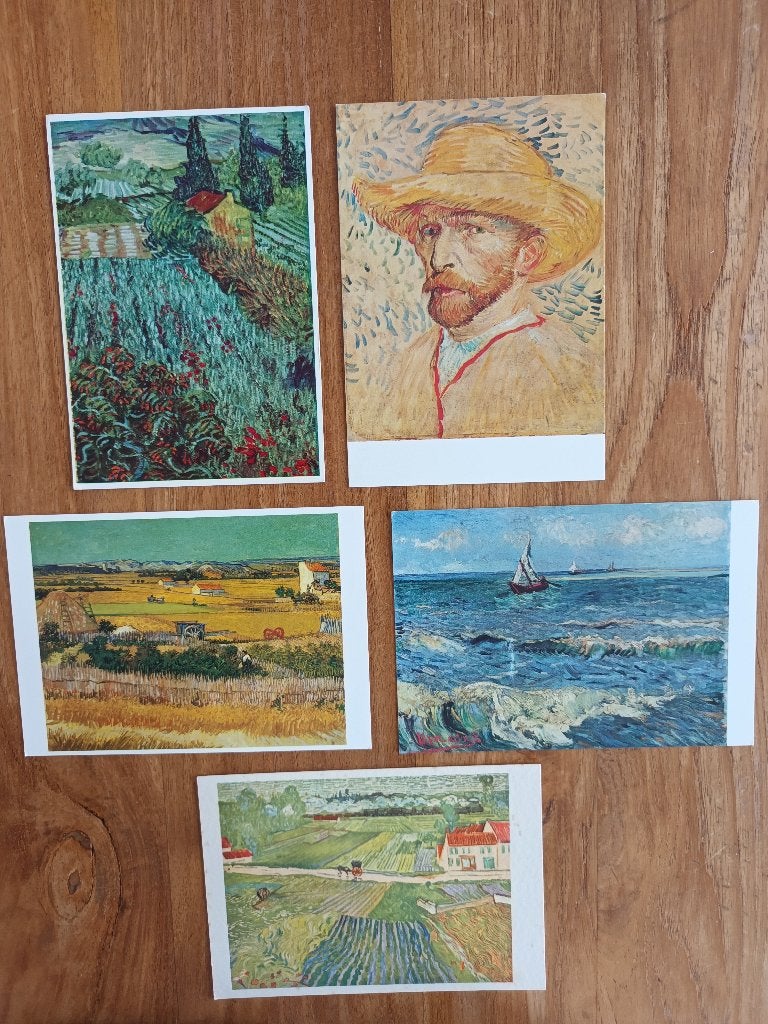 Kunstschilderskaarten 5x Vincent van Gogh, Ophalen of Verzenden, Natuur