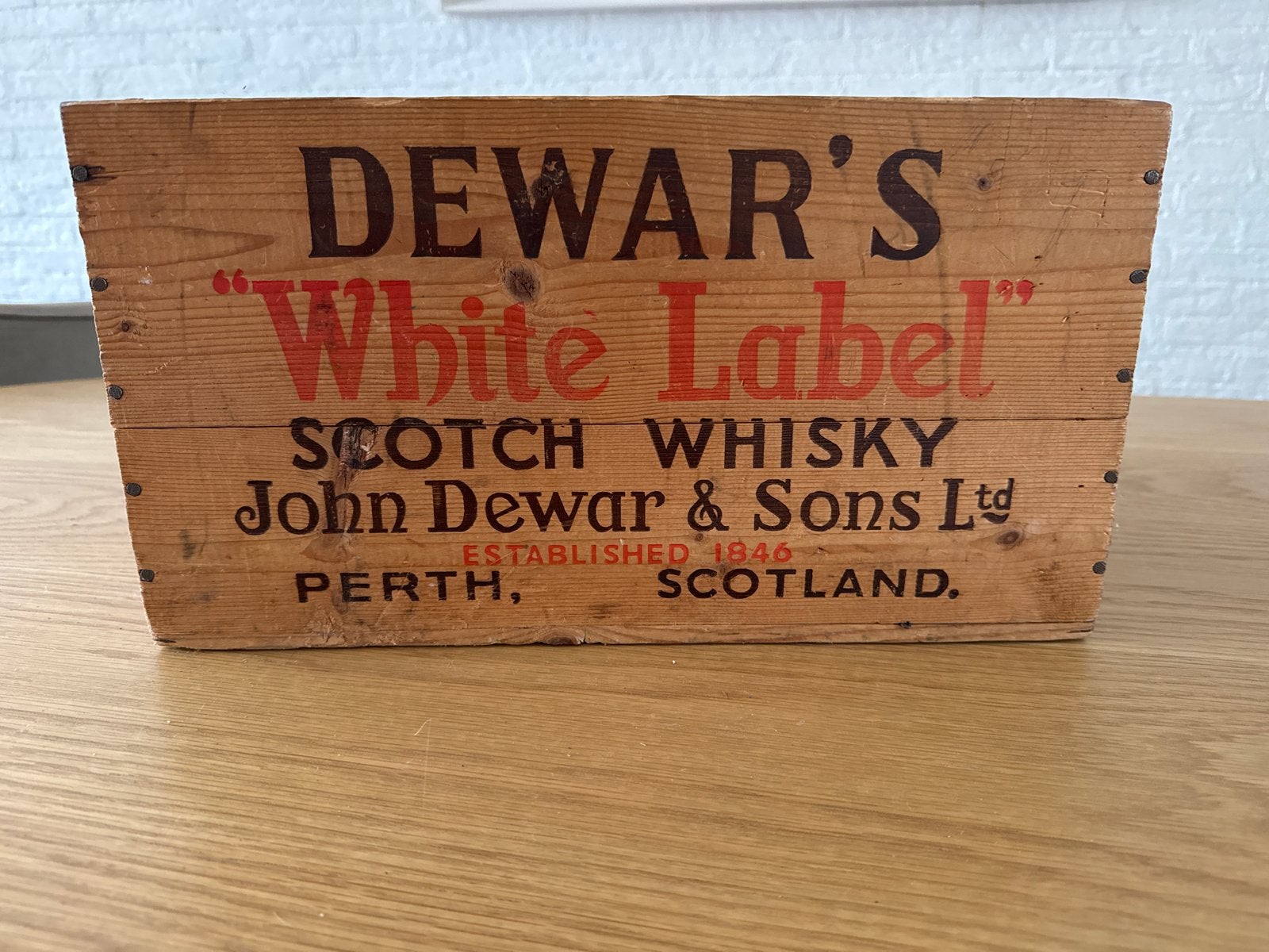 Vintage Dewar's Whisky Kist - Jaren '40/'50, Ophalen of Verzenden