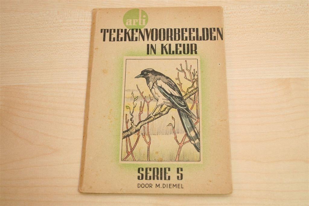Teekenvoorbeelden — Dieren [1942] in Leporello, Boeken, Ophalen of Verzenden, Gelezen, Grafische vormgeving