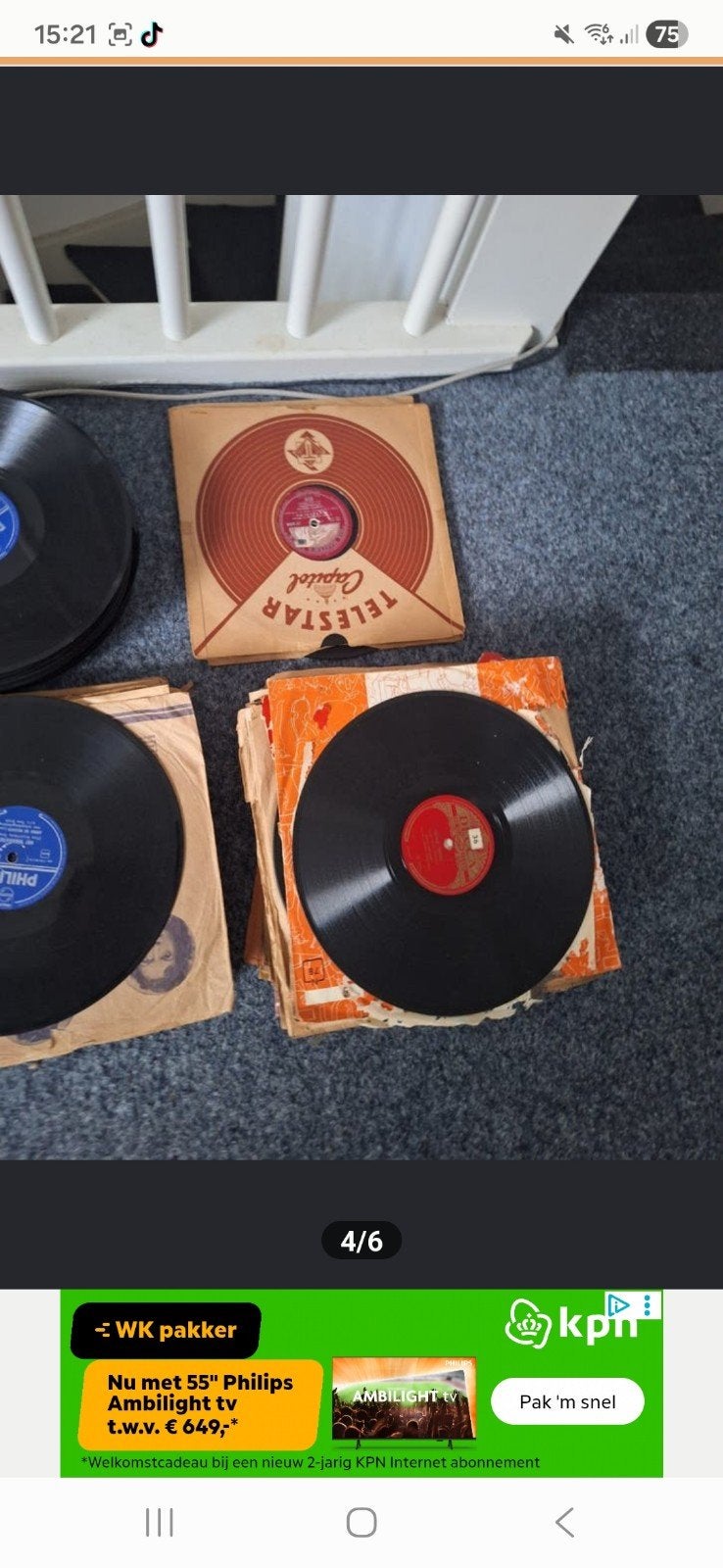 Vintage 78 toeren platen collectie (jaren '50 - '60), Ophalen of Verzenden, 1960 - 1969, Gebruikt, 10 inch