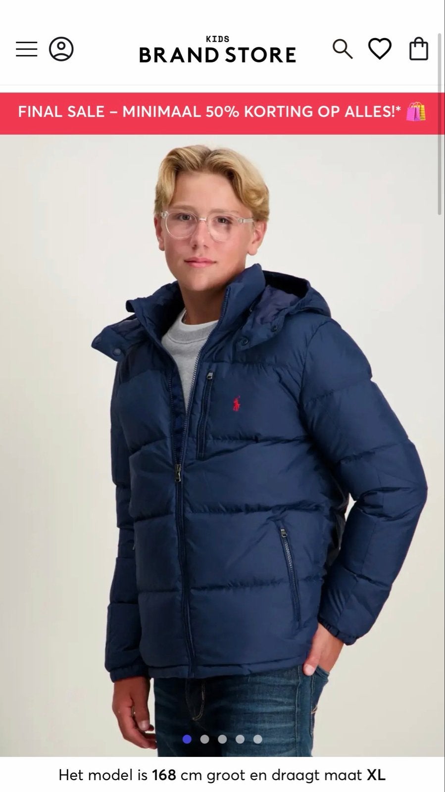 Ralph Lauren kinderjas XL - Zo goed als nieuw, Ophalen of Verzenden, Zo goed als nieuw, Jongen of Meisje, Jas