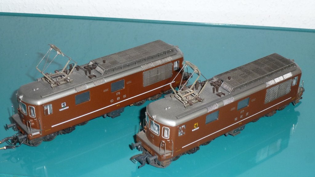 Lima SEZ + GBS Re4/4 bruin, Gebruikt, Ophalen of Verzenden, Analoog, Lima