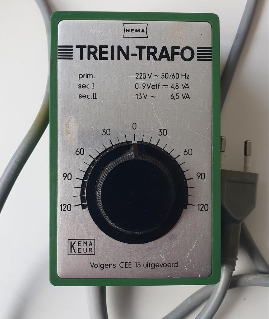 Hema trein trafo 0-9 volt en 13 volt, Ophalen of Verzenden