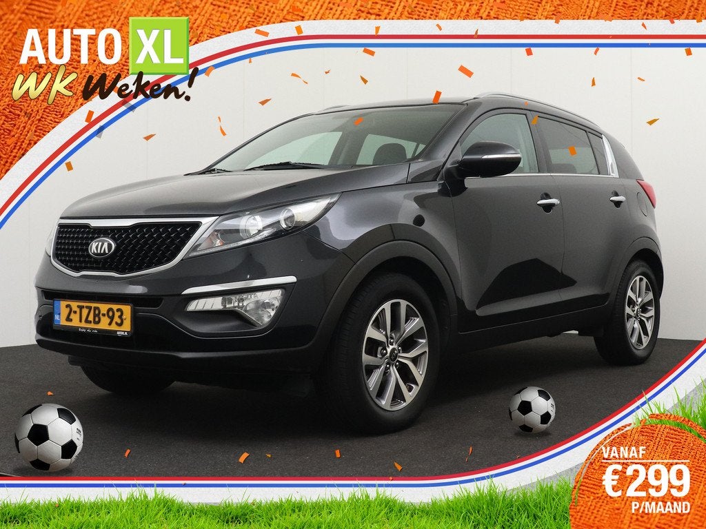 Kia Sportage 1.6 GDI World Cup Edit. Facelift Leder Camera, Auto's, Kia, Voorwielaandrijving, 135 pk, 4 cilinders, Zwart