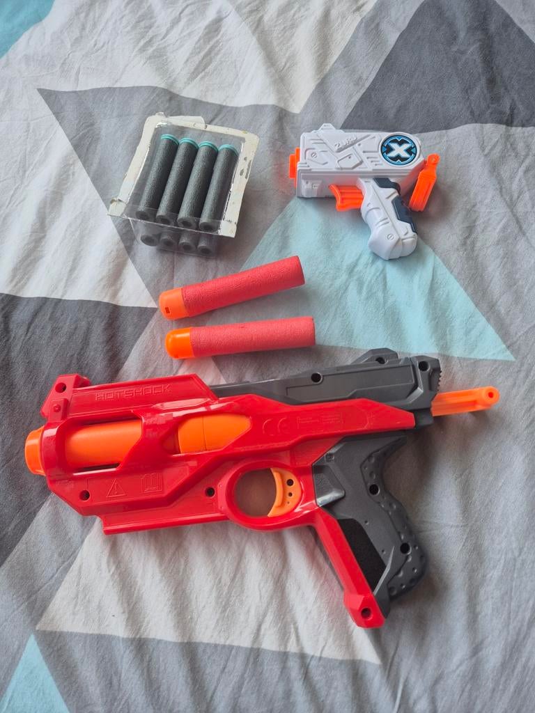 Nerf en X-Shot Blaster Set met Darts, Ophalen of Verzenden, Zo goed als nieuw