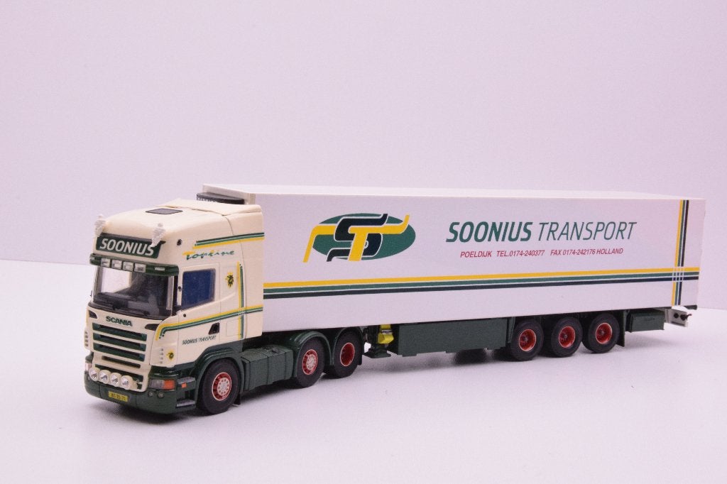 Scania 124  '' Soonius Transport ''  Tekno code 3, Ophalen of Verzenden, Gebruikt, Bus of Vrachtwagen, Tekno