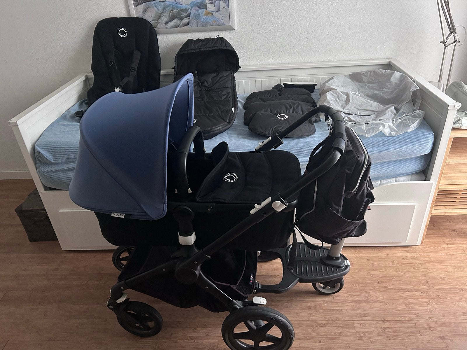 Bugaboo Fox kinderwagen met reiswieg en accessoires, Ophalen, Gebruikt, Bugaboo, Combiwagen