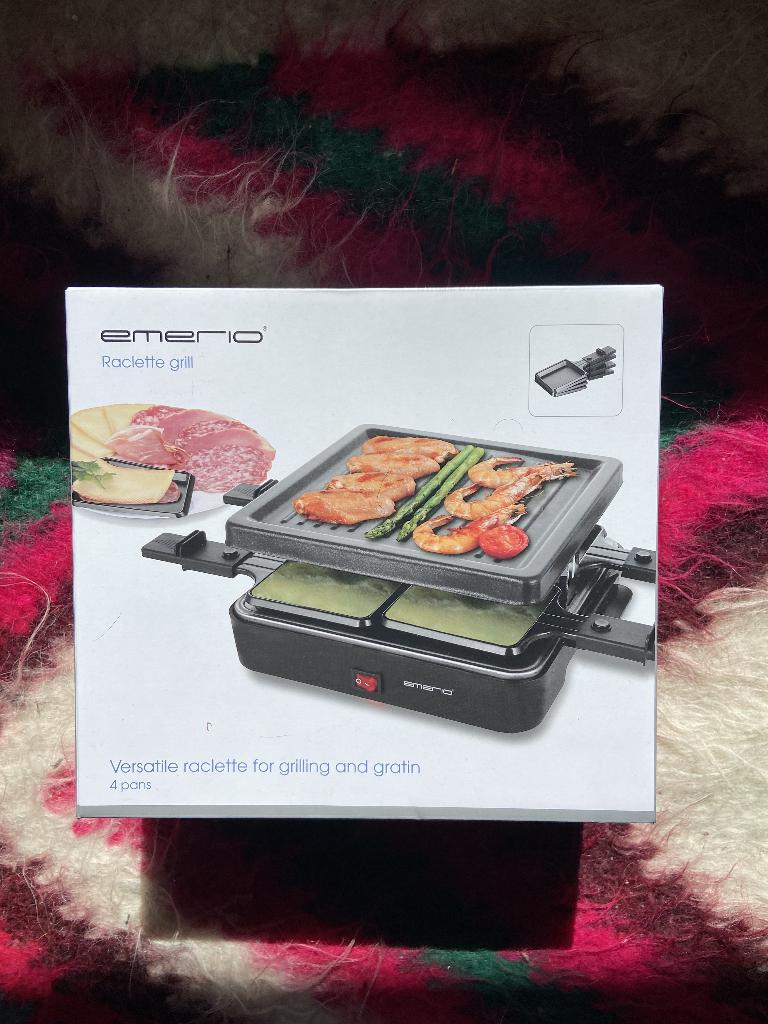 Gourmet stel / Raclette - NIEUW - Emerio - €15, Witgoed en Apparatuur, Gourmetstellen, Ophalen of Verzenden, Nieuw, 4 t/m 7 personen