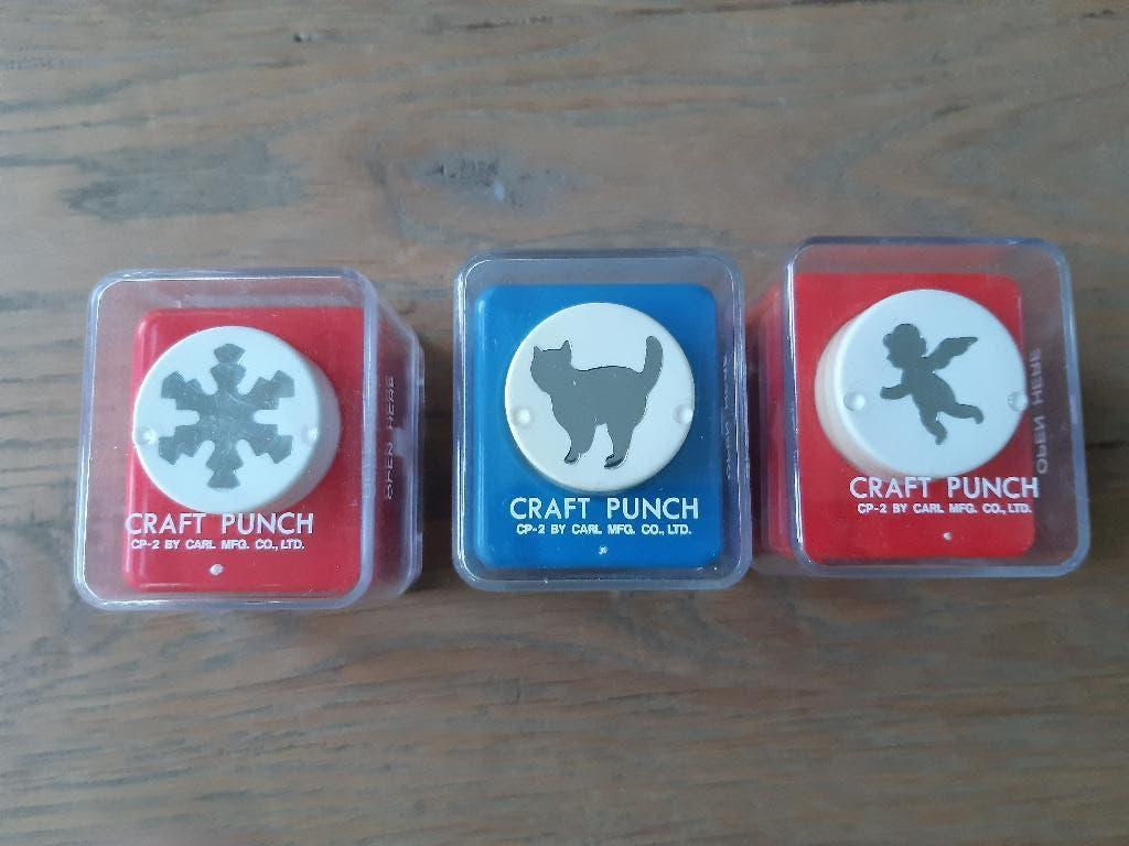 CARL CRAFT PUNCH, 3 STUKS  Vormpons voor kaartdecoratie, Ophalen of Verzenden, Zo goed als nieuw