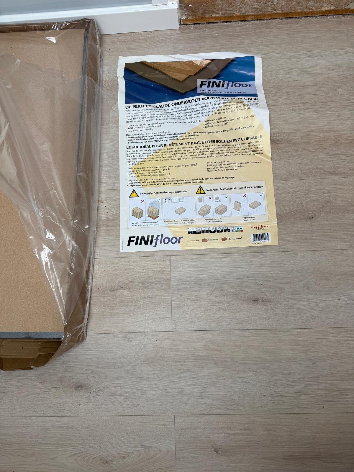 Gratis: 5 platen Fini Floor ondervloer (2,5 m2), Ophalen, Overige materialen, 30 cm of meer, 50 tot 150 cm
