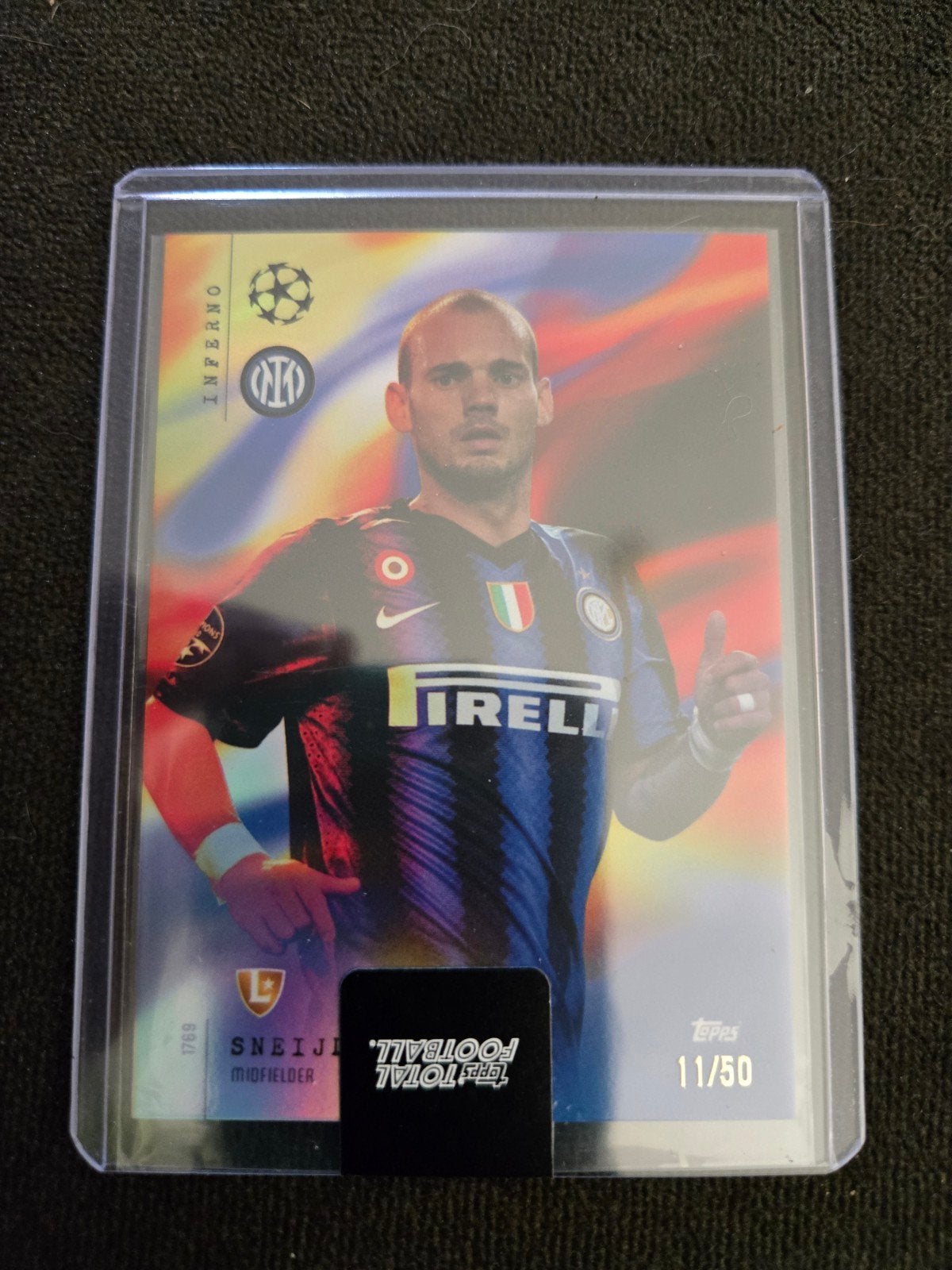 Wesley Sneijder Topps Total Football /50, Ophalen of Verzenden, Zo goed als nieuw, Buitenlandse clubs, Spelerskaart
