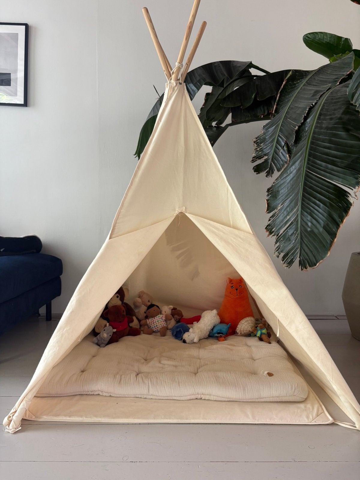 TIPI SPEELTENT «ÉTÉ» | 158 CM HOOG | OFF-WHITE Petit Amelie, Ophalen, Gebruikt