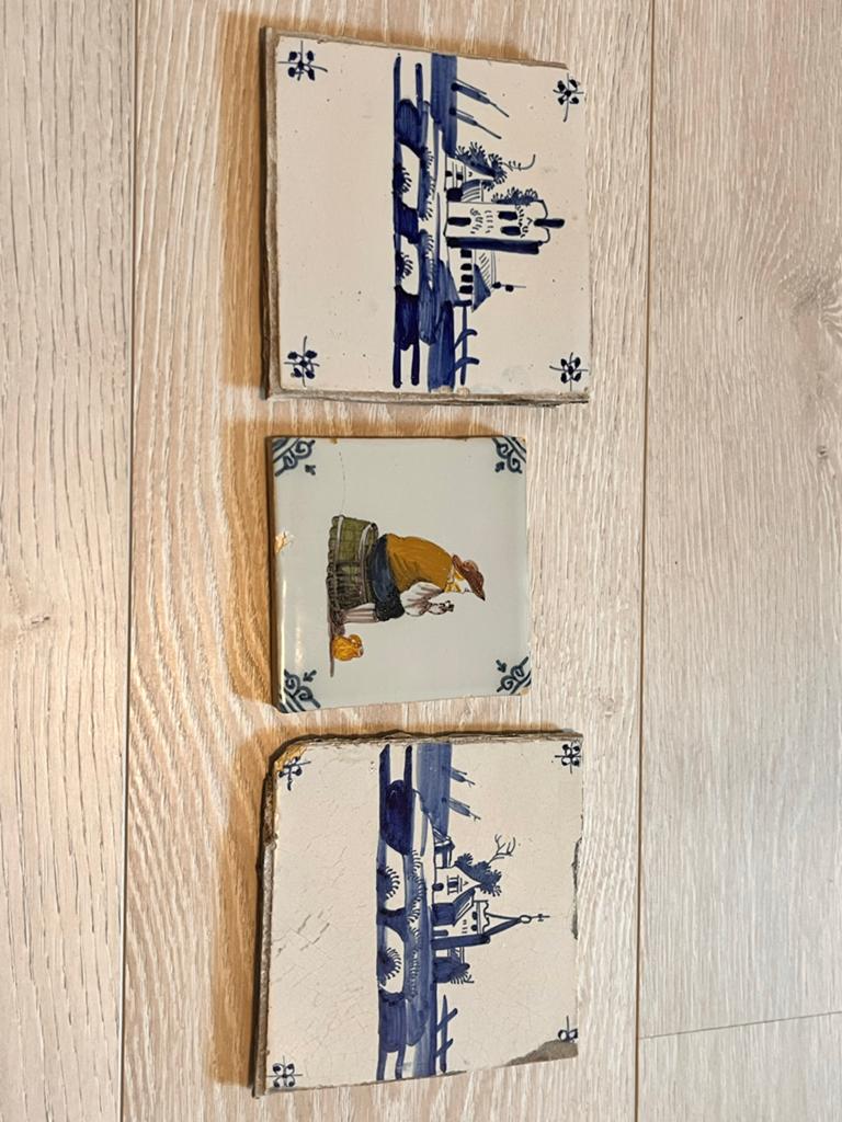 Oude porseleinen tegels, Antiek en Kunst, Antiek | Wandborden en Tegels, Ophalen