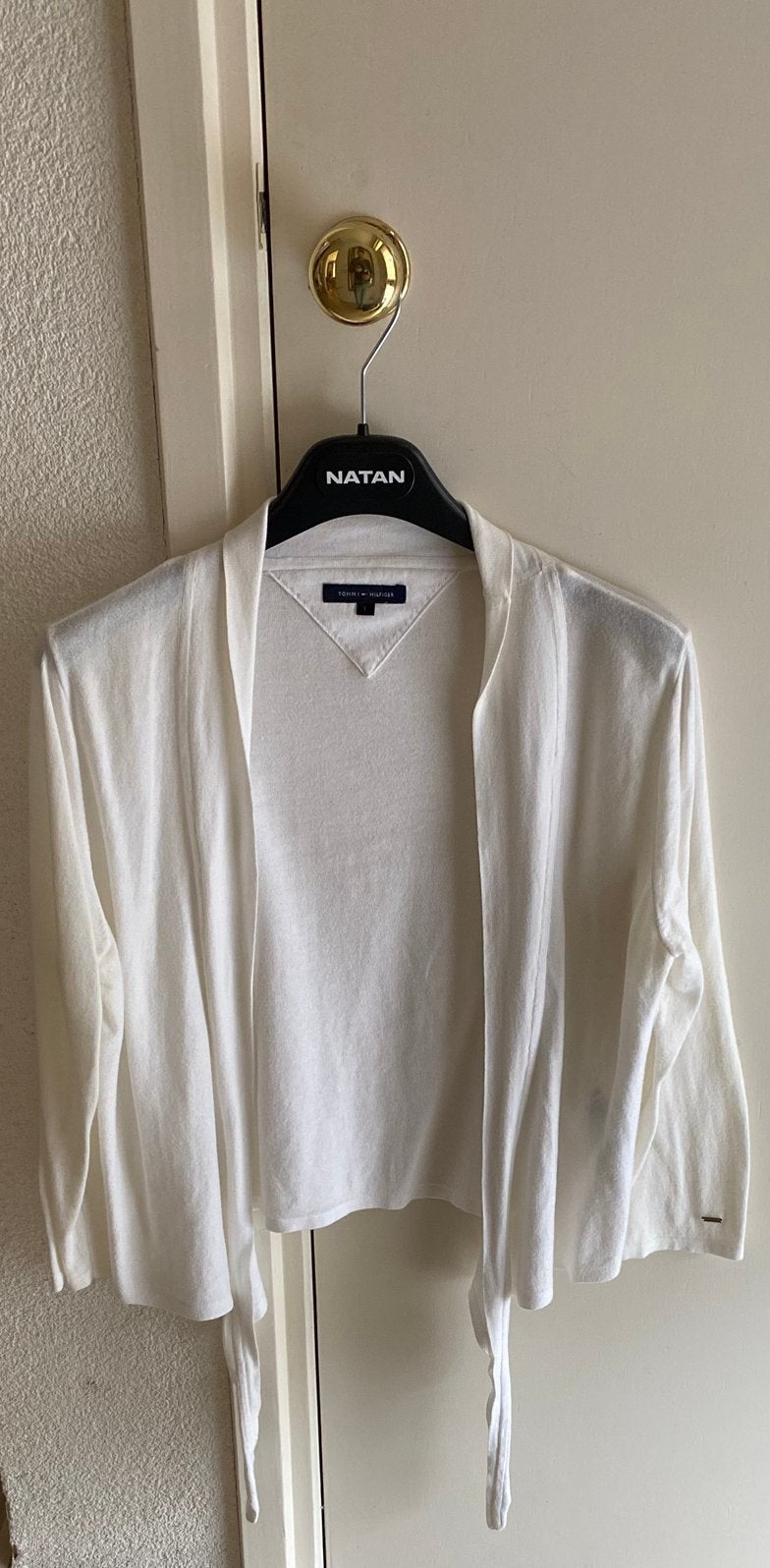 Tommy Hilfiger wit bolero vest maat M - L, Maat 38/40 (M), Verzenden, Wit, Nieuw
