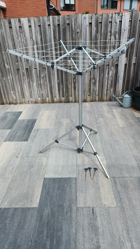 Obelink 4-arm droogmolen - Aluminium - Deelbaar, Caravans en Kamperen, Kampeeraccessoires, Zo goed als nieuw, Ophalen of Verzenden