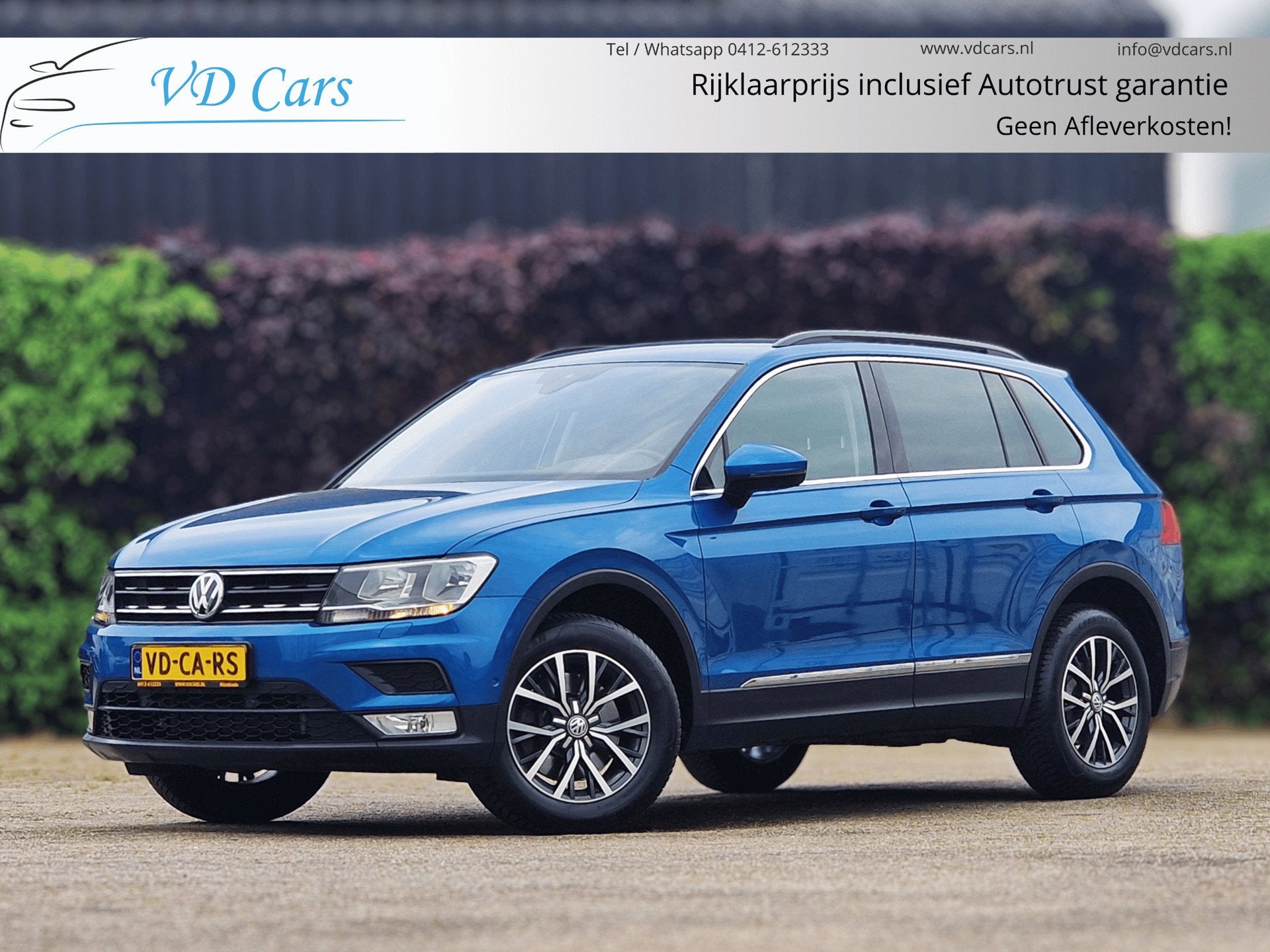Volkswagen Tiguan 2.0 TSI 4Motion Highline AUTOMAAT*Geheugen, Gebruikt, 4 cilinders, Blauw, 2500 kg