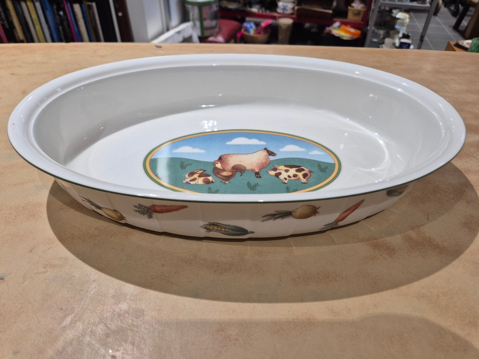 Ovenschaal villeroy en boch A LA FERME LES ANIMAUX, Ophalen of Verzenden