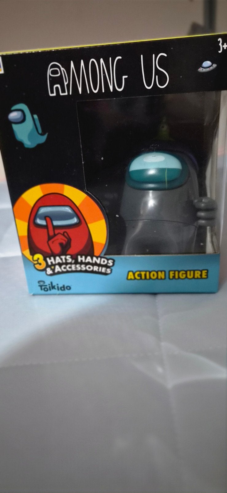 Among Us actiefiguur - Grijs met accessoires, Ophalen of Verzenden, Gebruikt