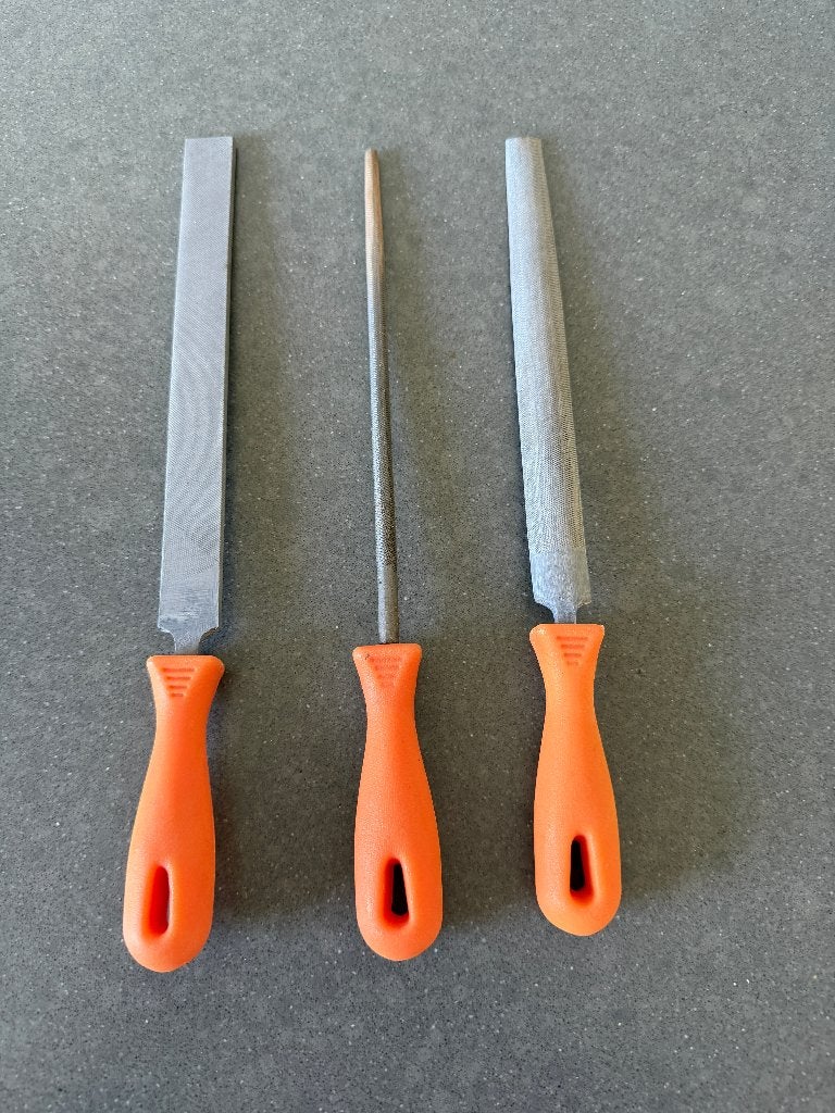 Staal vijlenset 3-delig, 8 inch, Ophalen of Verzenden, Gebruikt, Vijl/Rasp