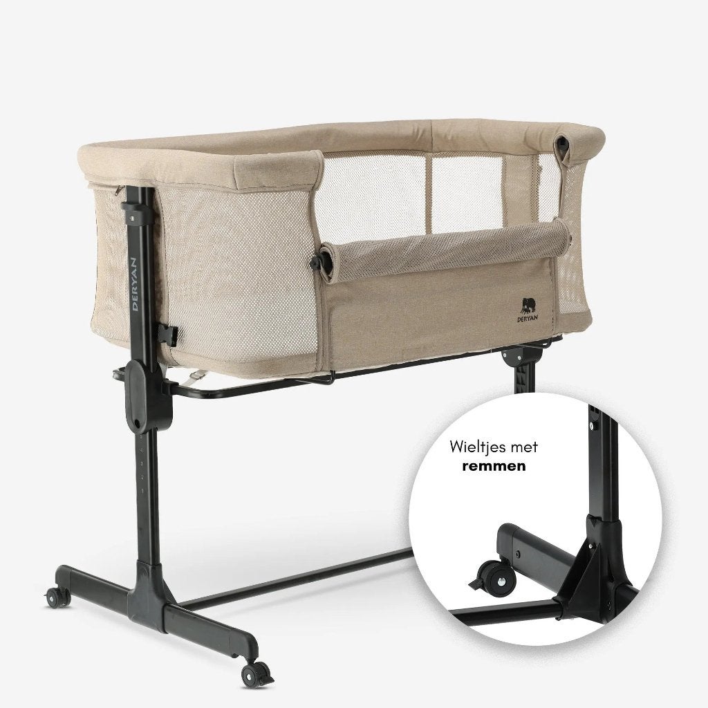 DERYAN Snoozy co-sleeper Sand Melange | Met matras, Ophalen, Zo goed als nieuw, Marithaime 8, 6662 WD Elst, Nederland, Team@deryan.com