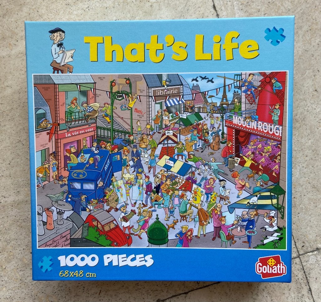 Puzzel van 1000 stukjes in doos, Ophalen, 500 t/m 1500 stukjes, Zo goed als nieuw, Legpuzzel