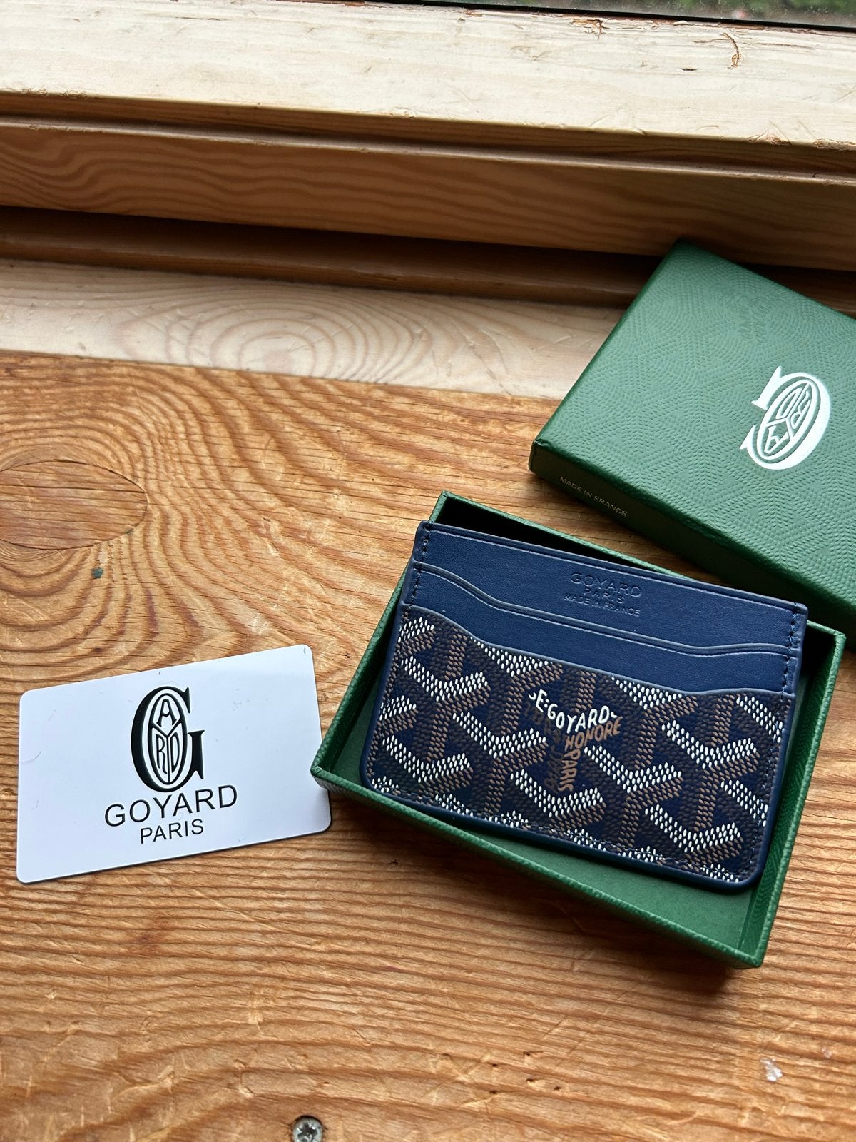Goyard Pasjeshouder - Stijlvol en Compact, Sieraden, Tassen en Uiterlijk, Portemonnees, Overige merken, Zo goed als nieuw, Leer